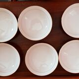 6 hollow plates gold edged in Limoges porcelain