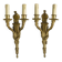 According to Jean-Charles Delafosse (1734-1791). Pair of bronze wall sconces.