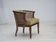 1950s, Danish easy chair, furniture velour, furniture mesh, oak wood.