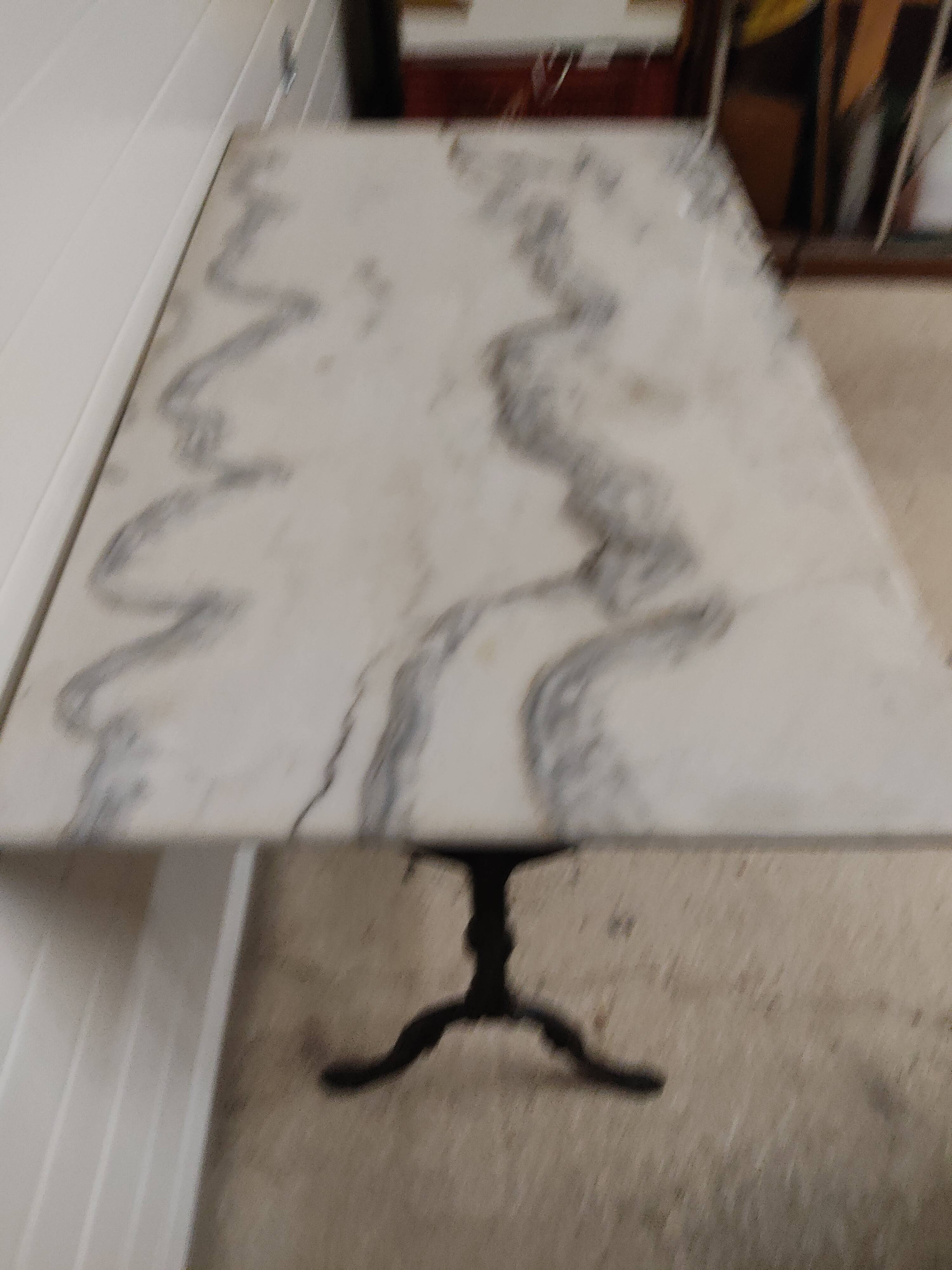 Table bistro heavy marble