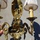 Appliques murales en bronze, abat-jour en soie, la paire