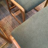 Set of 6 fully restored Baumann flat sled chairs