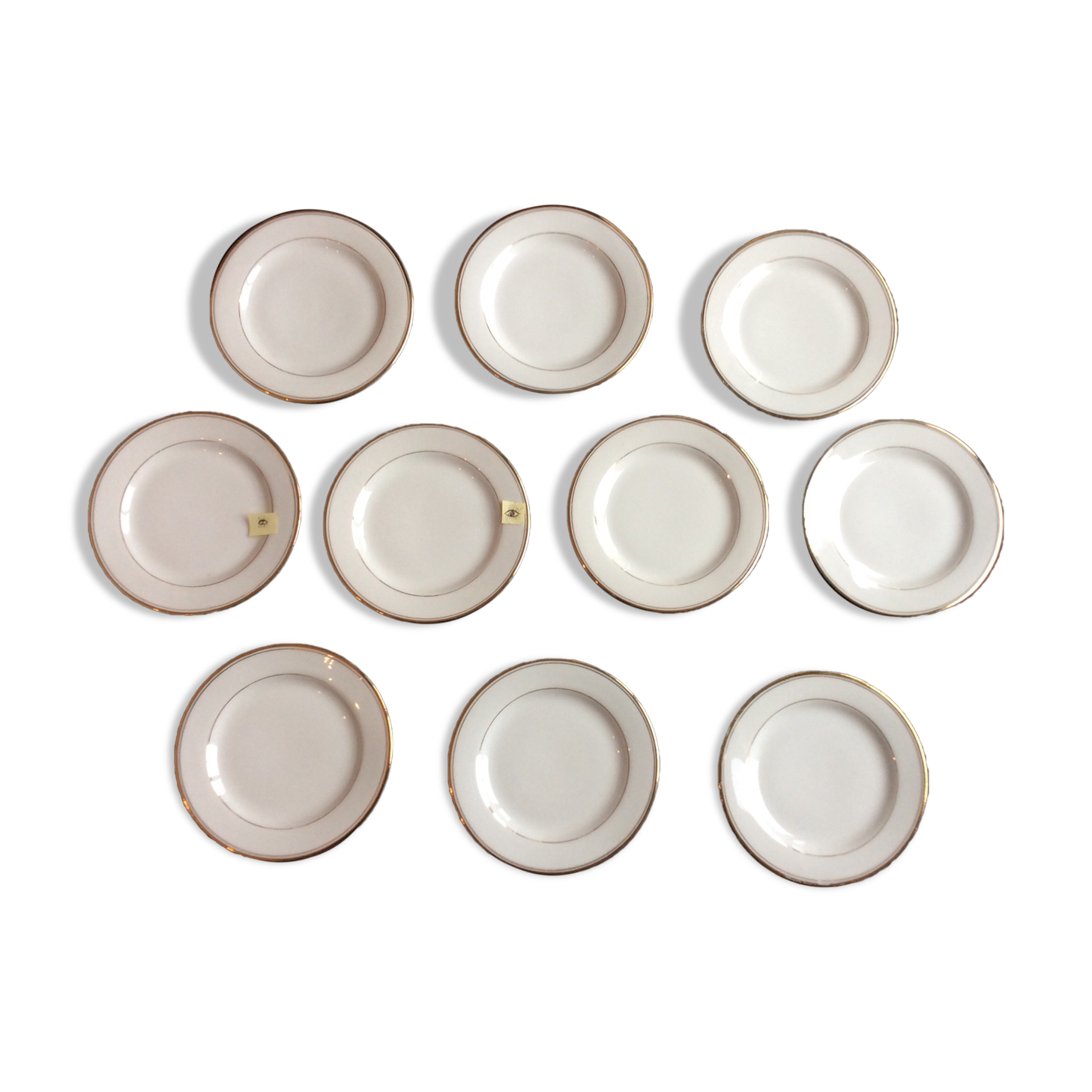 Old dessert plates, mignardises, Limoges porcelain
