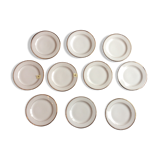 Old dessert plates, mignardises, Limoges porcelain