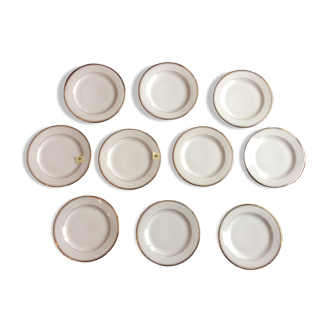 Old dessert plates, mignardises, Limoges porcelain