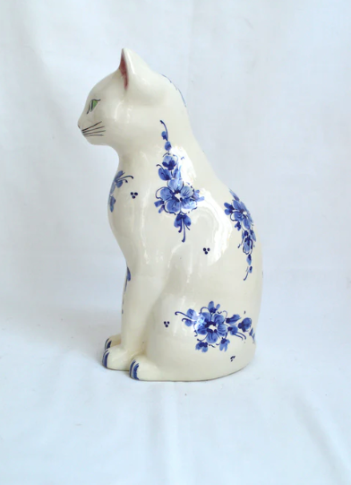 Hand-painted ceramic cat