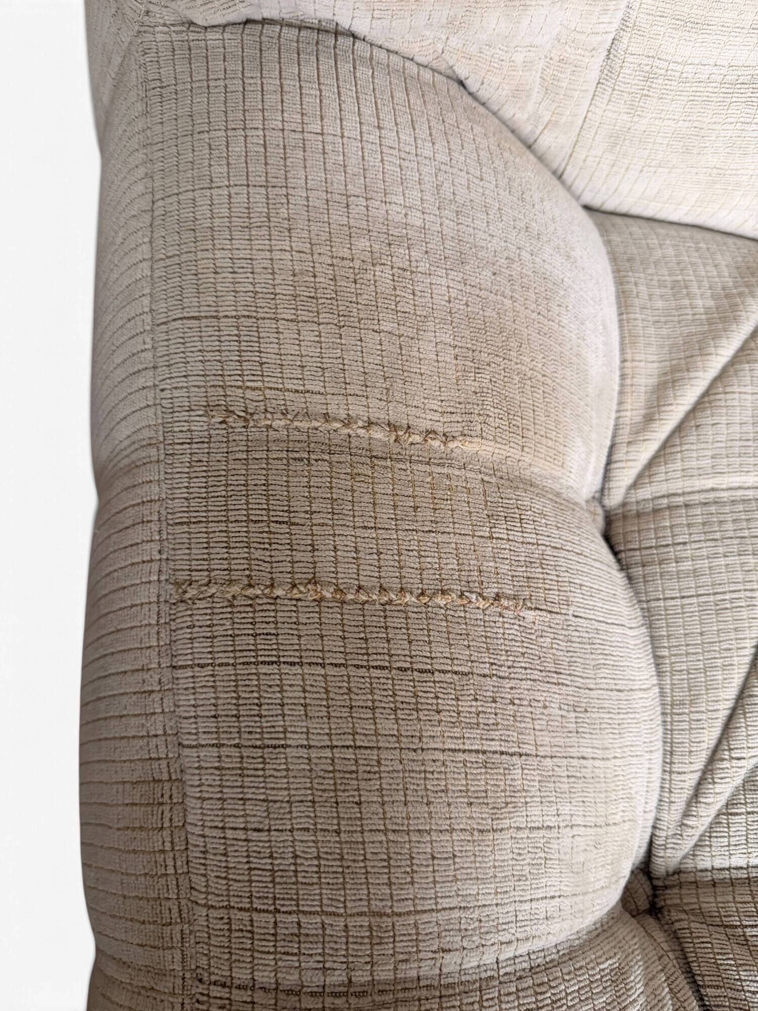 Michel Ducaroy Kashima 2-seater sofa in ecru velvet, Ligne Roset