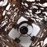 Finnish lamp by Aimo Tukiainen in carved copper 1970