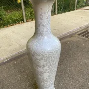 Large floor vase Amphora 137 cm ceramic with pearlescent crystallised glaze.