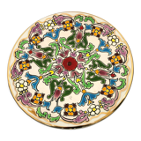Decorative plate, made in spain floral, signed jose royo vilar, spain