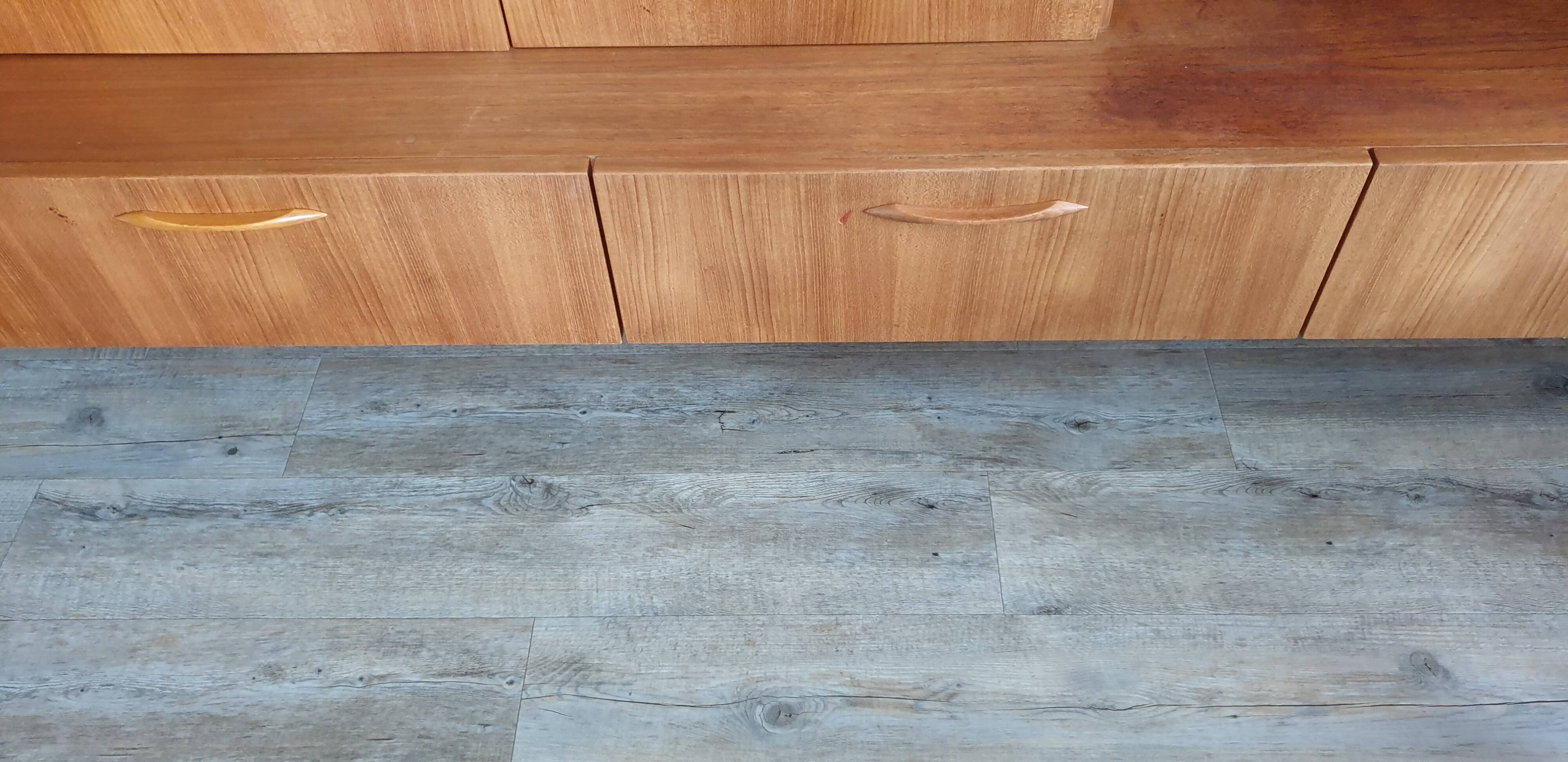 Large living room "Concorde" vintage 1970s Solid teak