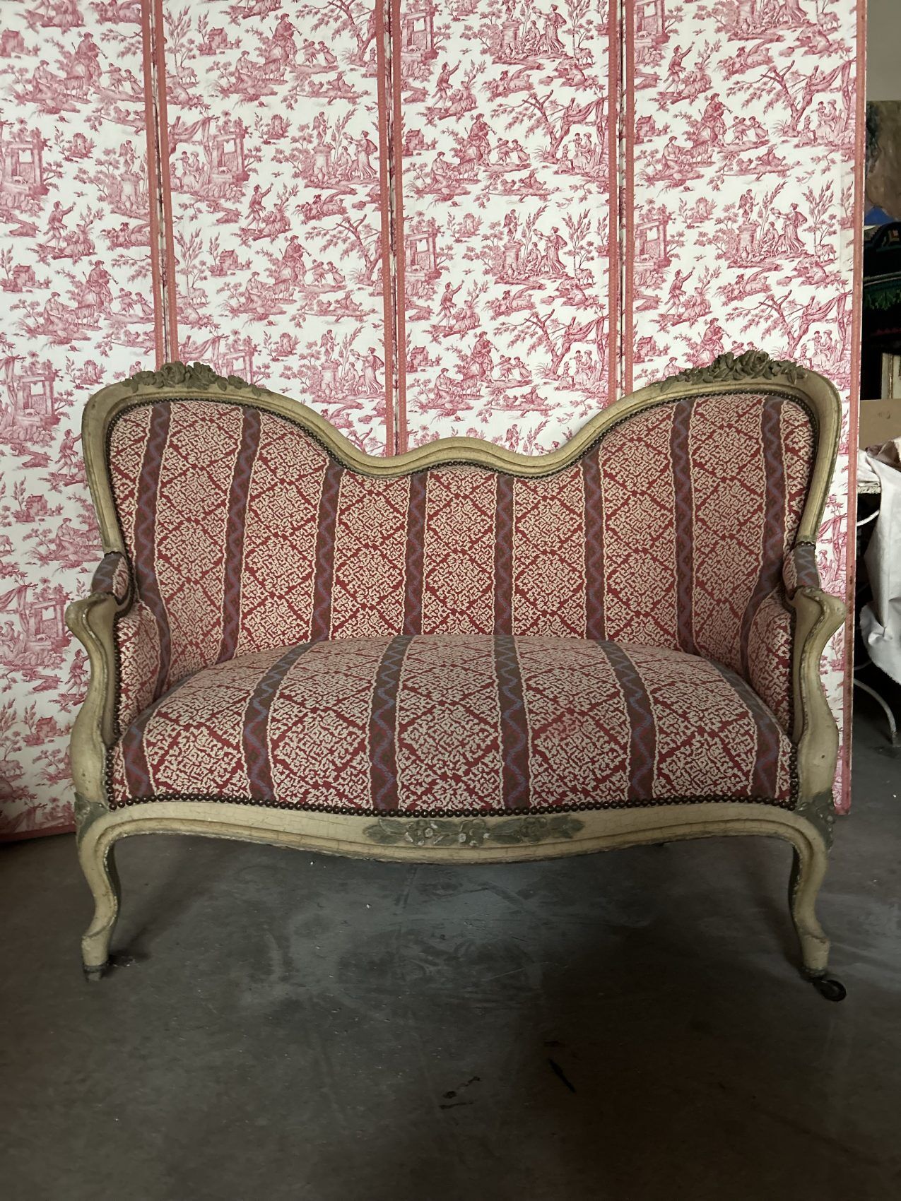 Antique Louis XV style bench – Napoleonic III period