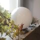 Ceiling lamp old opaline globe white base metal art deco 1930 ø 15 cm 1