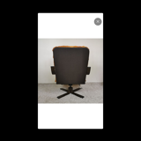 Fauteuil pivotant cuir scandinave