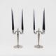 Sculptural Art Deco set of chandeliers in tin, Sweden, 1940s.