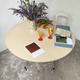 Tecno Nomos Round Table Brushed Metal