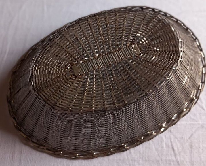 Silver metal basket