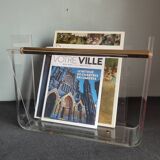 Vintage Roche Bobois plexiglass magazine door
