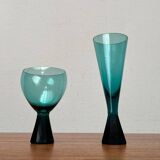 German drinking glasses from the mid-century by Karl Friedrich Glas, 1960s, set of 2.