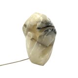 Sculptural alabaster table lamp, France 1980s