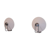 Pair of Swedish wall lamps in metal and acrylic from Nafa x1970