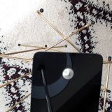 Floor lamp in gilded and opaline metal 50 years