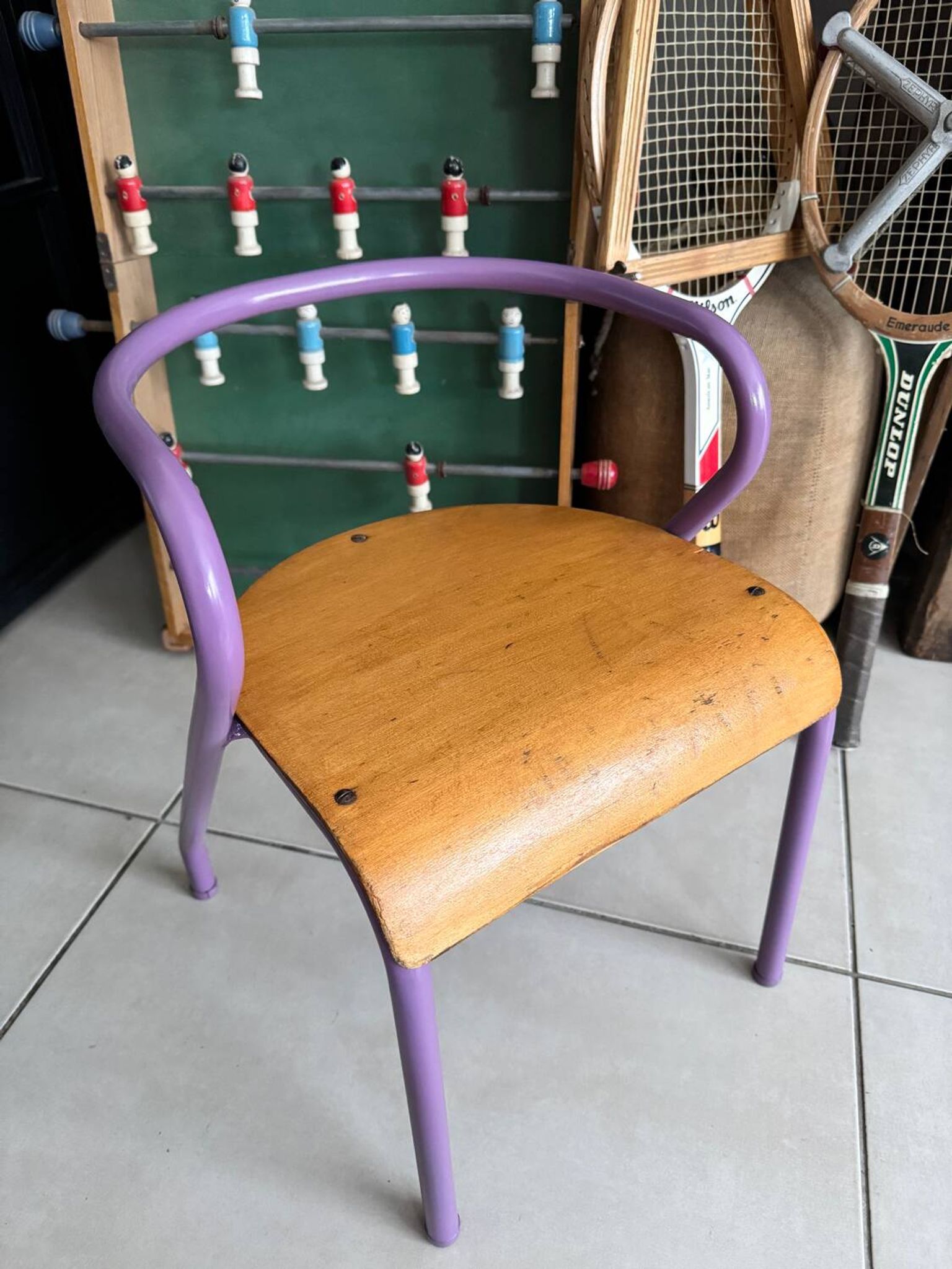 Chaise écolier enfant Hitier vintage
