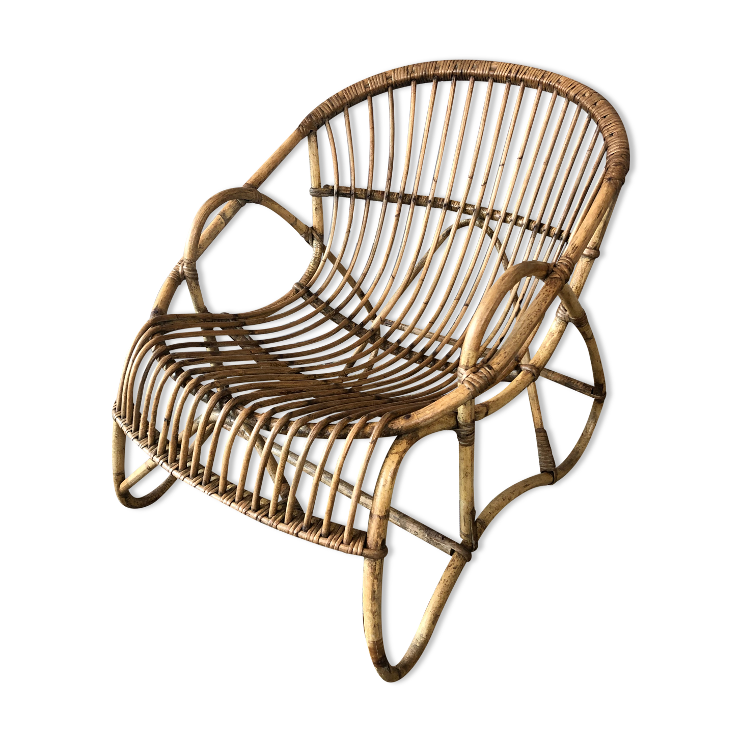Rattan basket chair