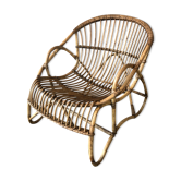 Fauteuil corbeille en rotin