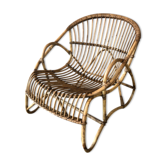 Rattan basket chair