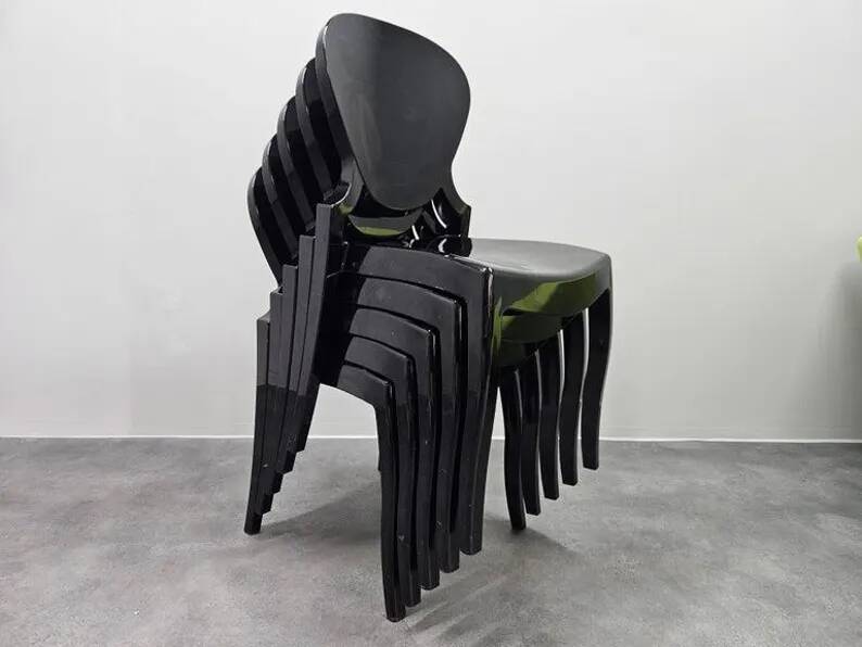 Set of Five design Chairs Queen, Pedrali, Claudio Dondoli and Marco Pocci, 2000s