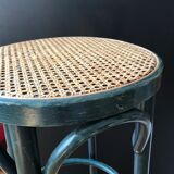 Curved wooden bar stool