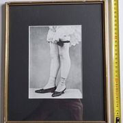 Original photogravure on glossy paper, Model in stockings and shoes 1900