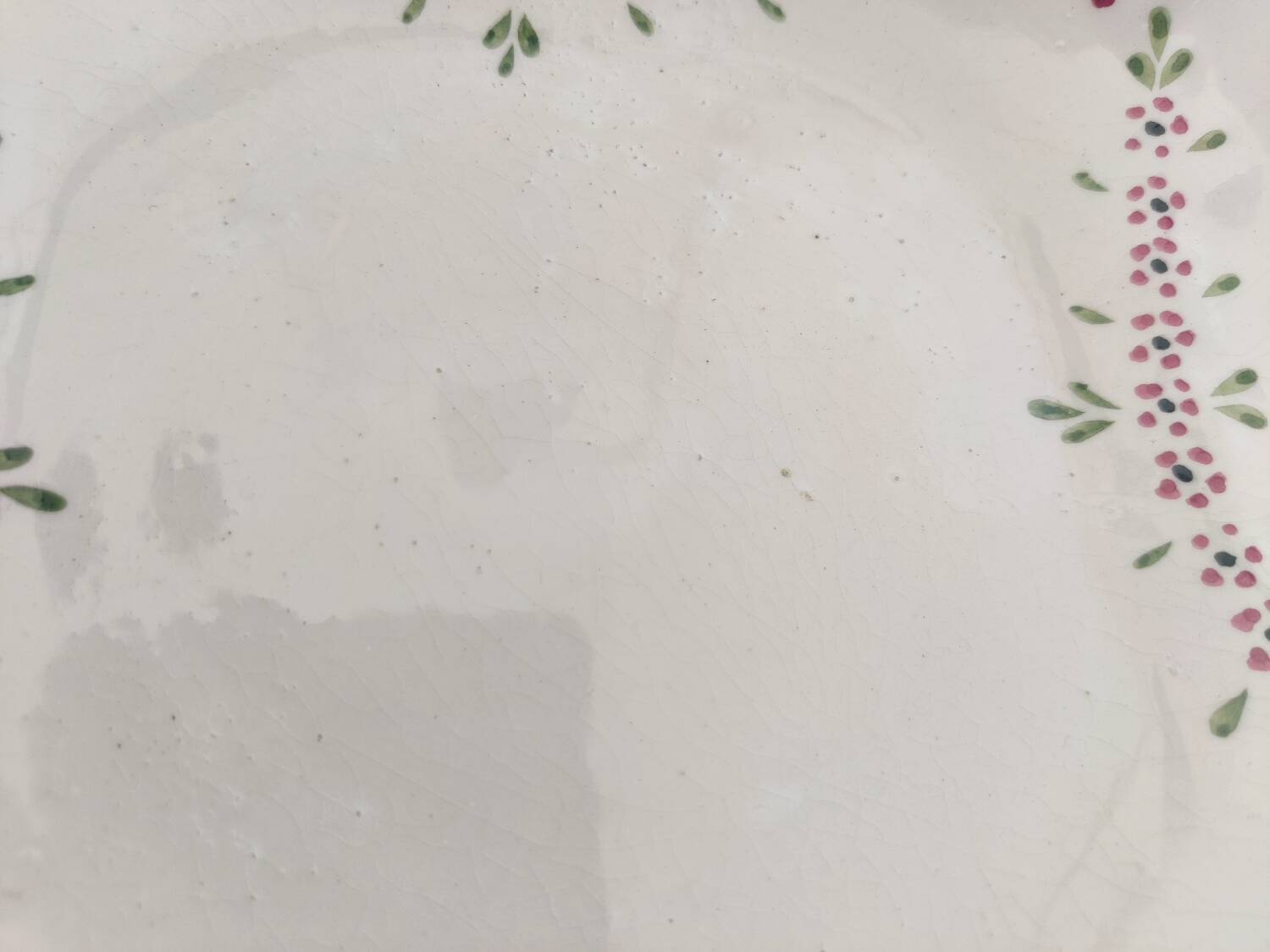 Saladier plat creux romantique vintage