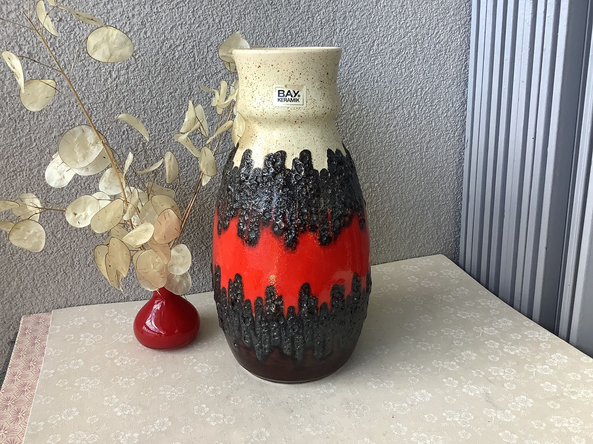 Vase Bay Keramik fat lava West Germany 7030