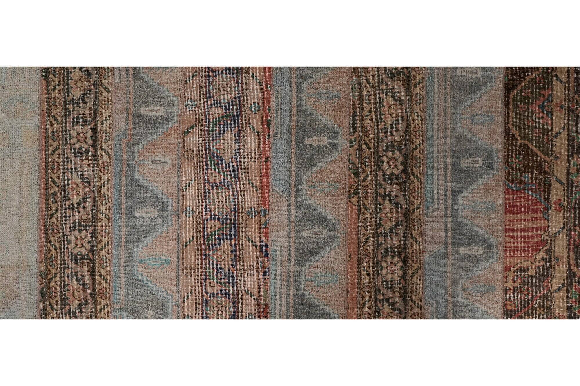 Vintage Turkish hallway rug 76x1 cm