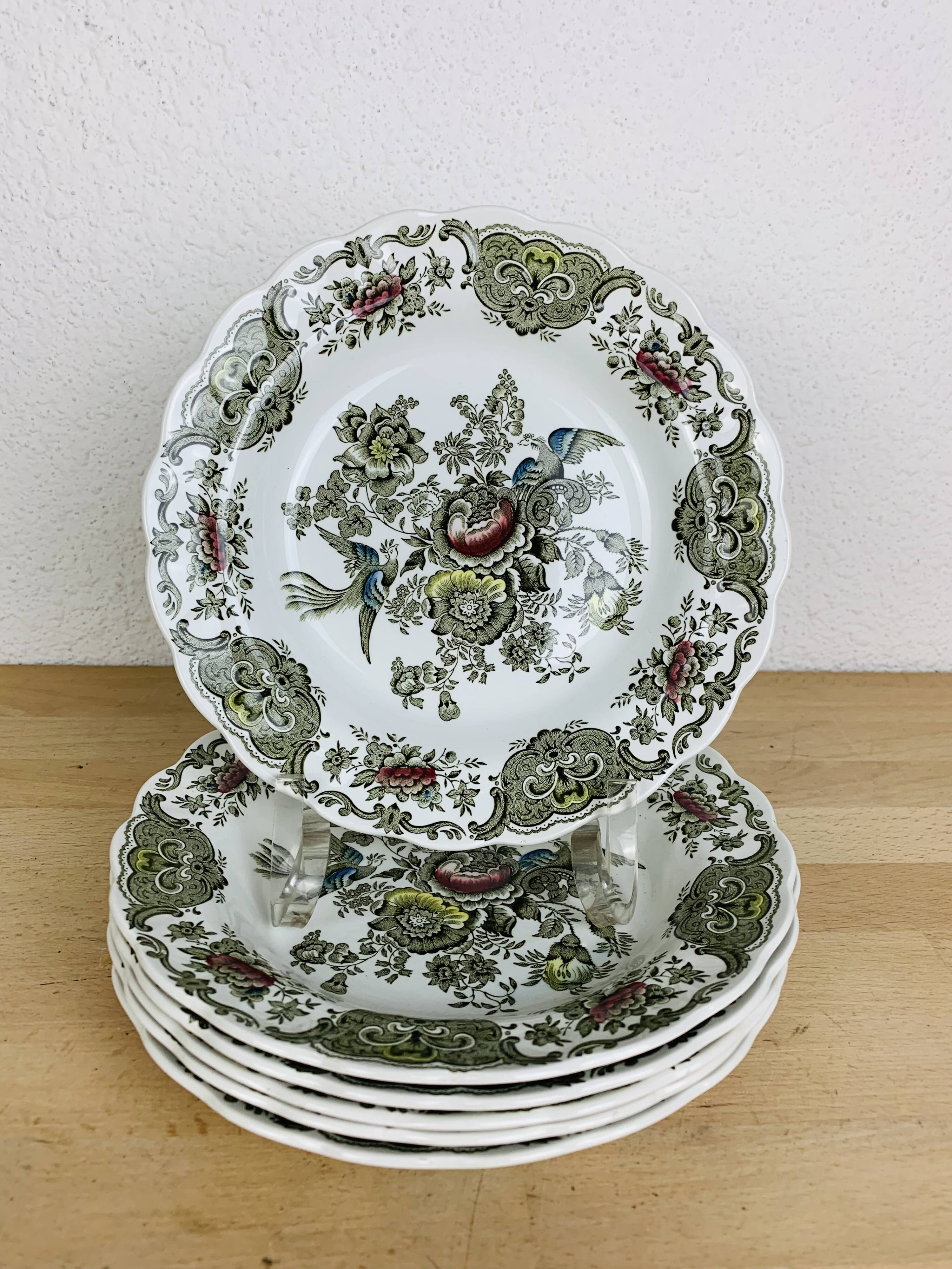 6 assiettes creuses Windsor par Ridgway Staffordshire