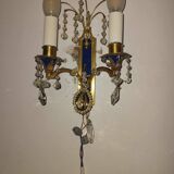 Pair of Louis XVI style gilt bronze wall lights
