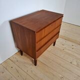 Danish mid-century modern teak chest of drawers with three drawers – 1960s