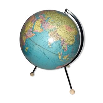 Globe terrestre tripode vintage
