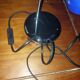 Table lamp chromed metal and glass globe used
