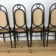 4 bistro chairs number 17 in curved wood and canning