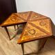 Italian Marquetry Five Piece Triangle Table