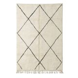 Large Beni Ouarain rug with diamonds 200x300 cm