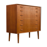 Teak chest of 6 drawers, Johannes Sorth for Nexo, Denmark 1960s