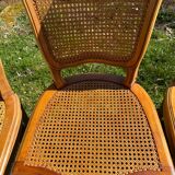 4 caned chairs in cherry wood – Louis XV style