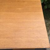 Vintage modernist office in oak and metal tubular base