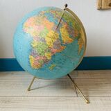 XXL World Map Globe - 1970s
