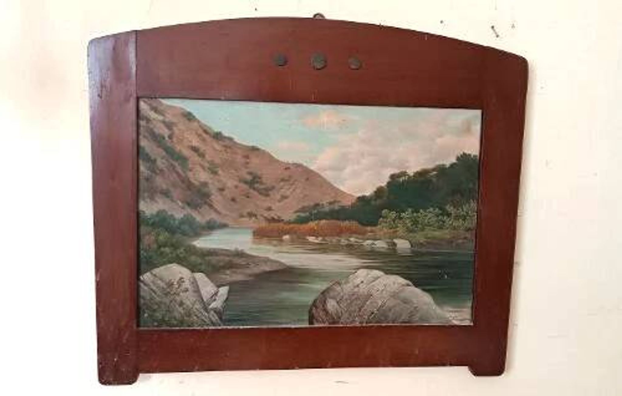 Antique Landscape Painting Oil on Canvas Ercole Benussi (Milan 1844)