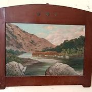 Antique Landscape Painting Oil on Canvas Ercole Benussi (Milan 1844)